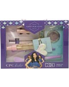 Cent Pur Cent CPC Kids K3 Marthe Make-Up Gift Set 6 Pieces (This gift set contains:Lip StickEyeshadowFace DiamondsSetting SprayHair Clip2x Makeup Brush)-T234280 | Maznun Fashion