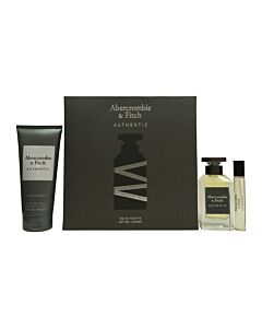 Abercrombie & Fitch Authentic Man Gift Set 100ml EDT + 200ml Hair & Body Wash + 15ml EDT | Maznun Fashion
