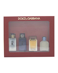 Dolce & Gabbana Men Miniatures Gift Set 5ml K EDP + 5ml K EDT + 5ml The One EDP + 5ml Light Blue EDT | Maznun Fashion