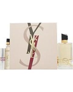 Yves Saint Laurent Libre Gift Set 90ml EDP + 10ml EDP + 3.2g Loveshine Lipstick - 44 Nude Lavalière-P681231 | Maznun Fashion
