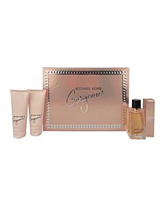Michael Kors Gorgeous! Gift Set 100ml EDP + 100ml Body Lotion + 100ml Shower Gel + 10ml EDP | Maznun Fashion