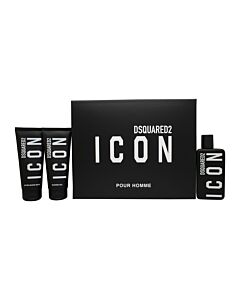 DSquared² Icon Pour Homme  Gift Set 100ml EDP + 100ml Shower Gel + 100ml Aftershave Balm | Maznun Fashion
