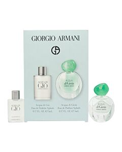 Giorgio Armani Miniature Gift Set 5ml Acqua Di Giò EDT + 5ml Acqua di Gioia EDP-F649851 | Maznun Fashion