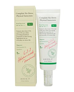 AXIS-Y Complete No-Stress Physical Sunscreen SPF50+ 50ml | Maznun Fashion