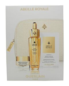 Guerlain Abeille Royale Gift Set: Day Cream 7ml - Oil In Water Serum 30ml - Renew Repair Serum 7 x 0.6g + Case | Maznun Fashion