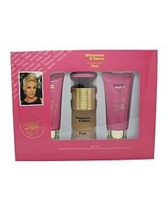 Whatever It Takes Pink Gift Set: EDP 100ml - Body Lotion 100ml - Shower Gel 100ml | Maznun Fashion