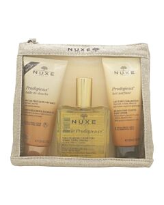 Nuxe Travel Essentials Set: Prodigieux Scented Body Lotion 100ml + Prodigieuse Oil 100ml + Shower Gel 100ml-N8959214 | Maznun Fashion