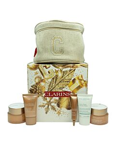 Clarins Extra-Firming Collection - 4 Piece Set (extra firming day cream 50ml + extra firming phyto serum 10ml, extra firming neckcream 15ml, cryo flash cream mask 15ml) | Maznun Fashion