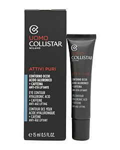 Collistar Man Attivi Puri Eye Contour Hyaluronic Acid + Caffeine Eye Cream 15ml | Maznun Fashion