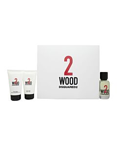 DSquared² 2 Wood Gift Set 50ml EDT + 50ml Shower Gel + 50ml Body Lotion | Maznun Fashion