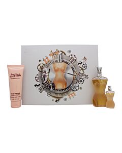 Jean Paul Gaultier Classique Gift Set 50ml EDT + 75ml Body Lotion + 6ml EDT | Maznun Fashion